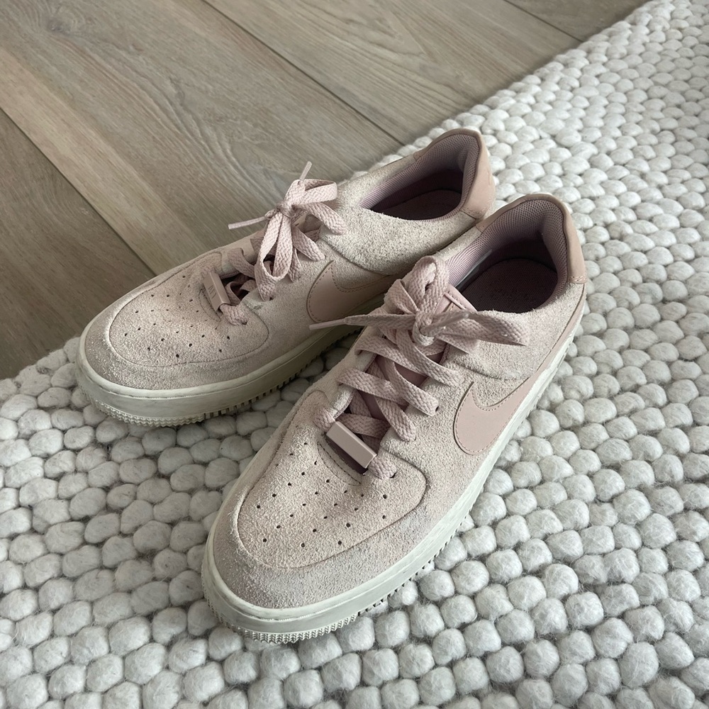Nike Air Force Women's Pink Suede Sneakers